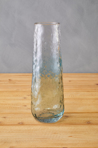 Brock Large Blue Ombre Glass Vase
