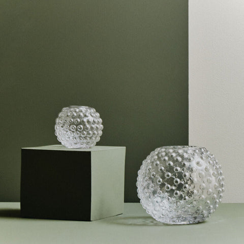 Bolla Small Round Clear Glass Vase