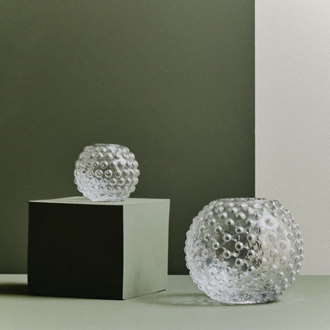 Bolla Large Round Clear Glass Vase