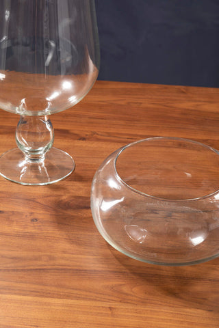 Ambra Clear Glass Bouquet Globe Vase