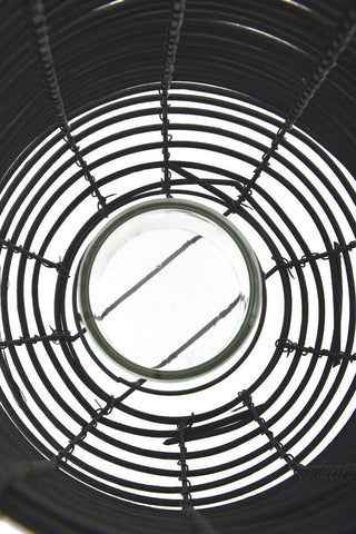 Lentigo Large Black Rattan Lantern