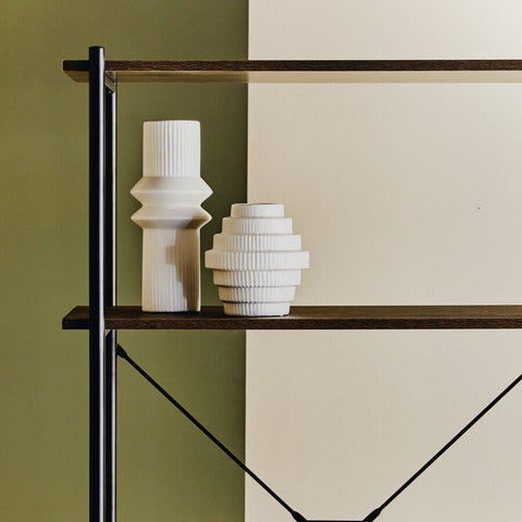 Fabia White Small Step Design Vase