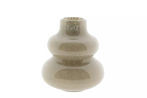 VASE SKRZYSZOW S- H16 D14 cm - TAUPE