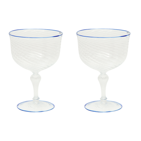 The Dido Coupe in Blue, Set of Two