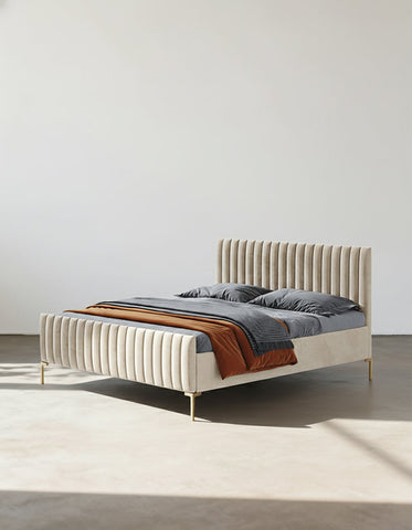 Babbie King Size / Super King Size Bed, Velvet