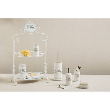 Le Bain White Ceramic Lotion Dispenser