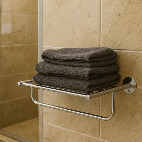 Dara Wall Mountable Chrome Towel Shelf