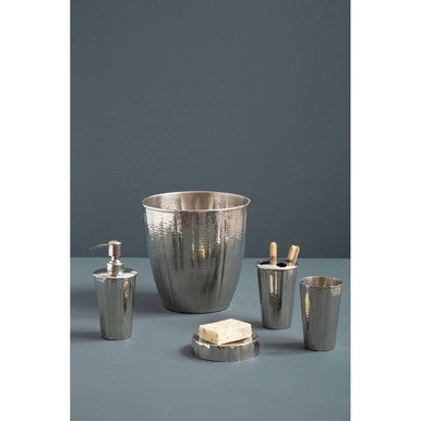 Vaco Hammered Bathroom Nickel Finish Toothbrush Holder