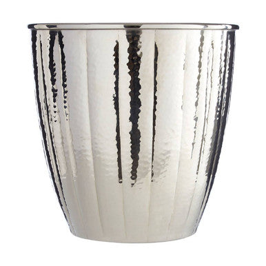 Vaco Hammered Bathroom Nickel Finish Waste Bin