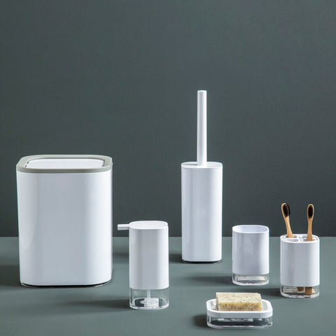 Ando White Acrylic Toilet Brush Holder