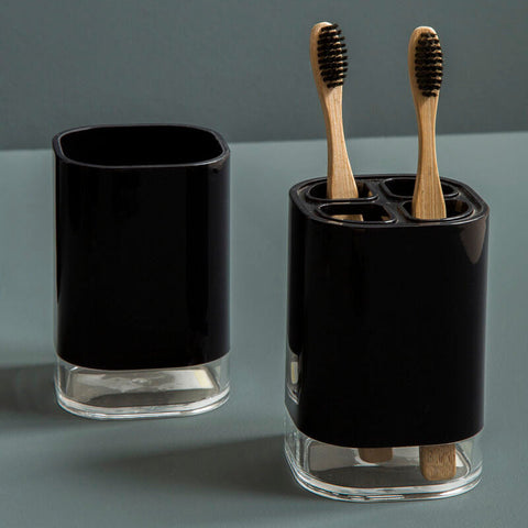 Ando Black Acrylic Toothbrush Holder