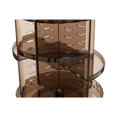 Beauty 3 Tiered Round Revolving Black Cosmetics Organiser