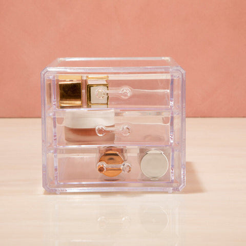 Beauty Cosmetic Organiser With 3 Drawers