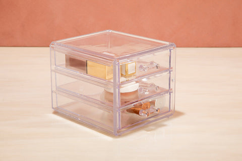 Beauty Cosmetic Organiser With 3 Drawers