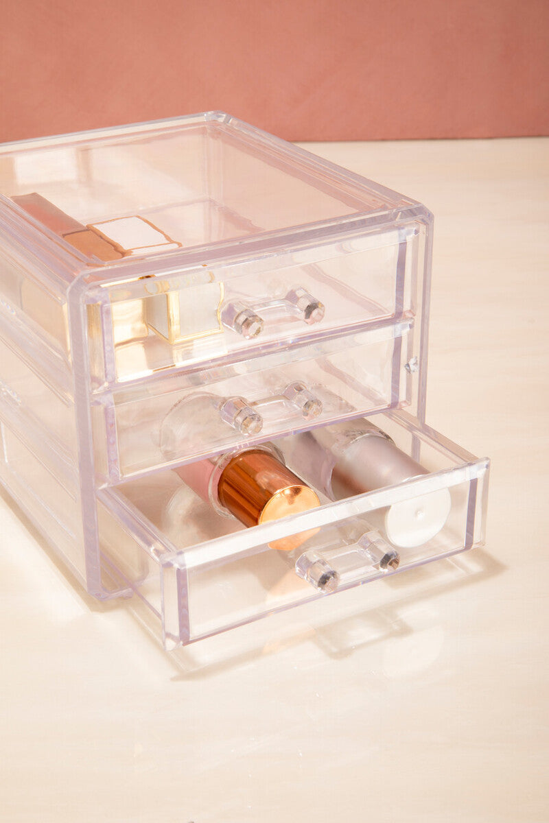 Beauty Cosmetic Organiser With 3 Drawers