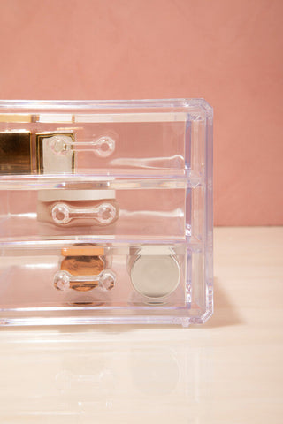 Beauty Cosmetic Organiser With 3 Drawers