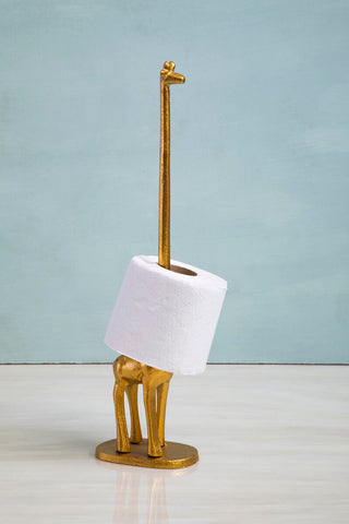 Fauna Gold Finish Giraffe Toilet Roll Holder
