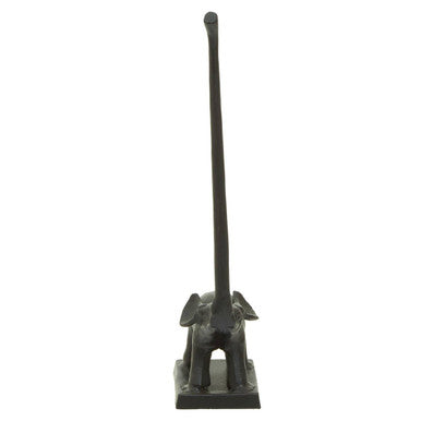 Fauna Black Finish Elephant Toiler Roll Holder