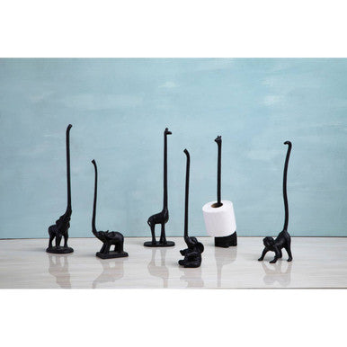 Fauna Black Finish Llama Toilet Roll Holder