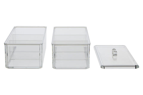 Romm Six Compartment Clear Plastic Cosmetics Organiser