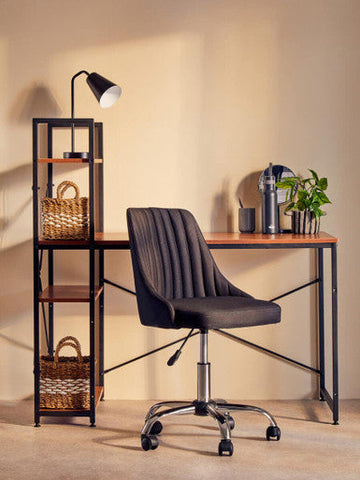 Marisha Grey Metal Small Swivel Table Mirror