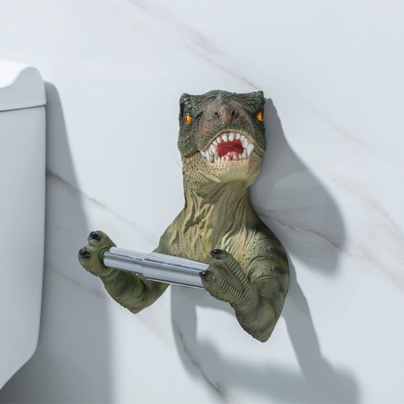 Resin Dinosaur Tissue Holder Box Toilet Waterproof Tissue Holder Toilet Modern Paper Towel Holder Punch-free Bathroom