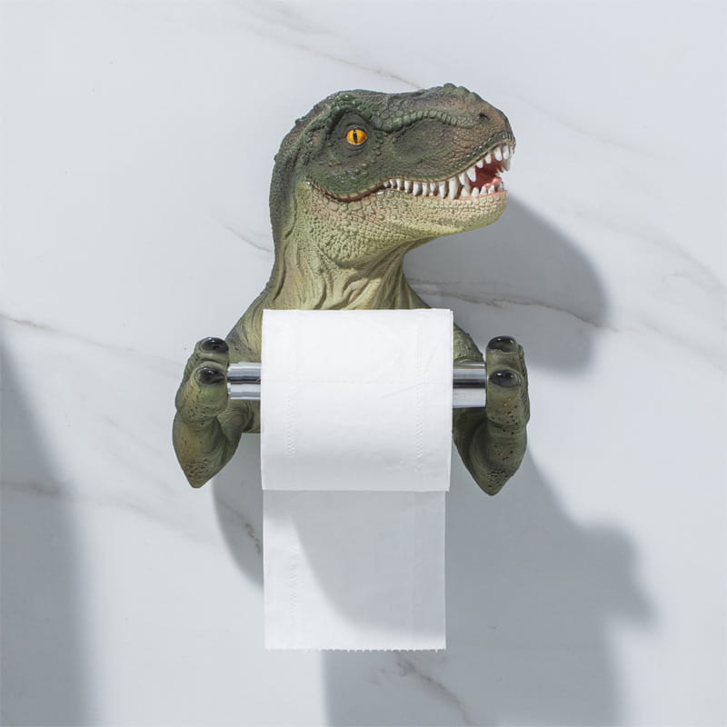 Resin Dinosaur Tissue Holder Box Toilet Waterproof Tissue Holder Toilet Modern Paper Towel Holder Punch-free Bathroom