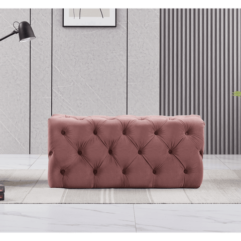 Melia Velvet Ottoman Bench