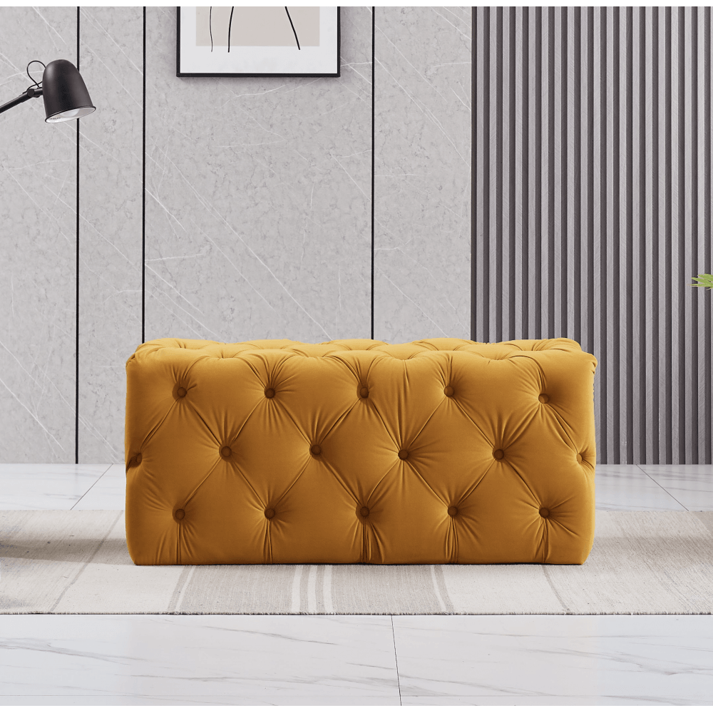 Melia Velvet Ottoman Bench