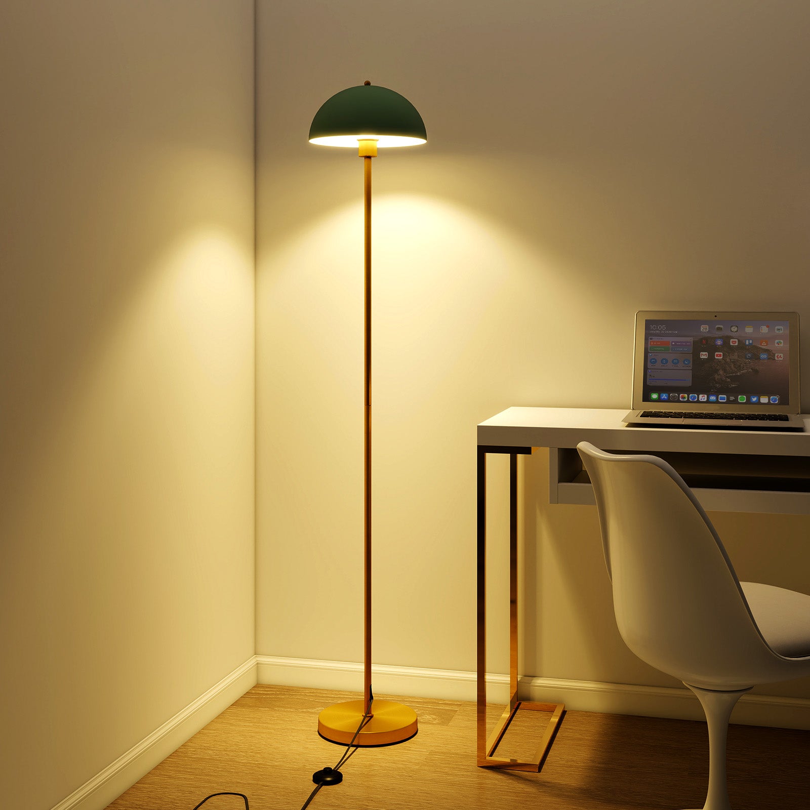 163cm Floor Lamp Standing Lamp with Shatterproof Lampshade