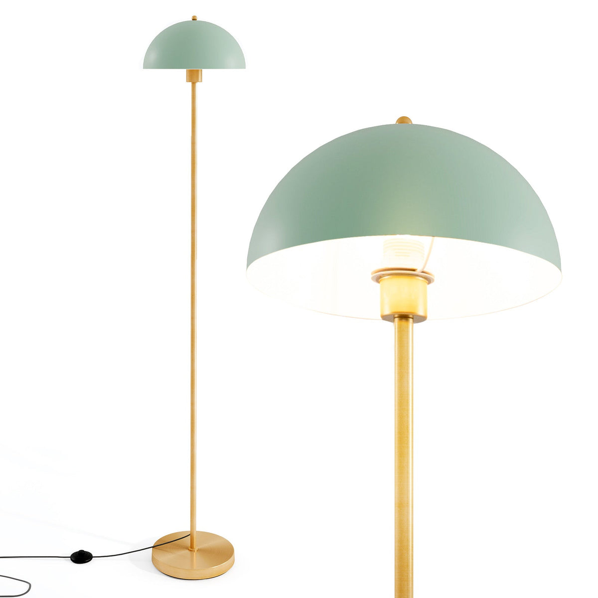 163cm Floor Lamp Standing Lamp with Shatterproof Lampshade