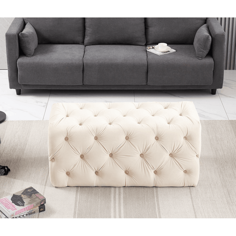 Melia Velvet Ottoman Bench