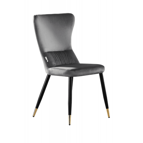 New York LUX Velvet Dining Chair with Metal Legs - Scandinavian Inspired