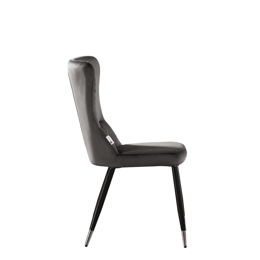 New York LUX Velvet Dining Chair with Metal Legs - Scandinavian Inspired