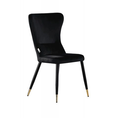New York LUX Velvet Dining Chair with Metal Legs - Scandinavian Inspired
