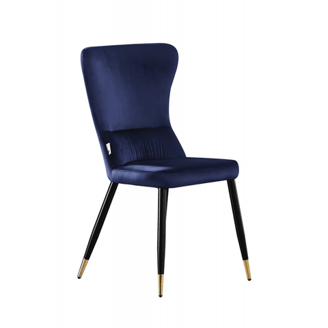 New York LUX Velvet Dining Chair with Metal Legs - Scandinavian Inspired