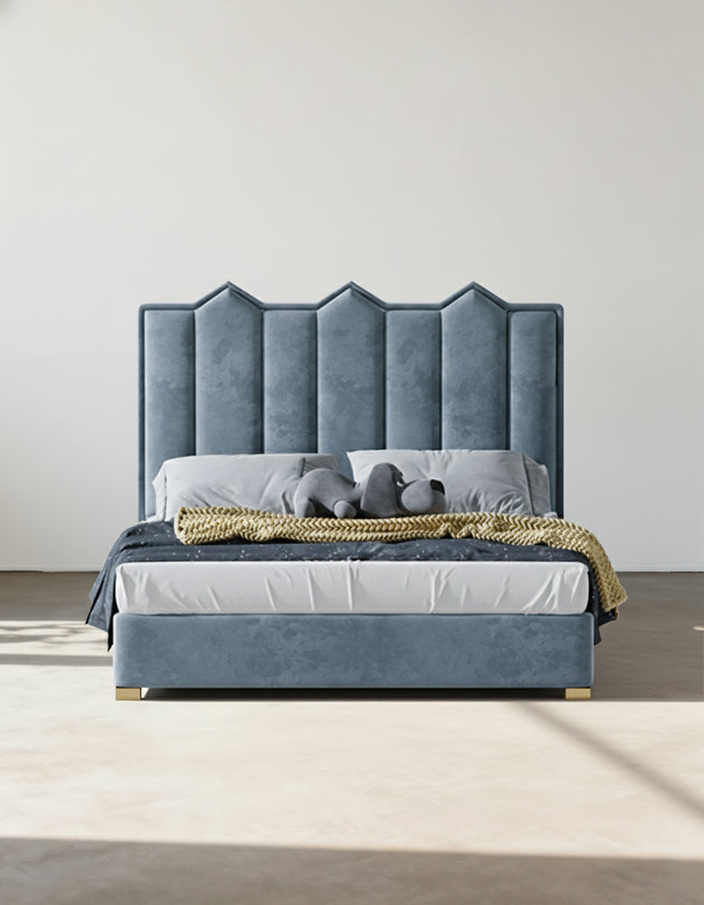Baber Style King Size / Super King Size Bed, Velvet