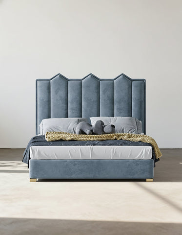 Baber Style King Size / Super King Size Bed, Velvet