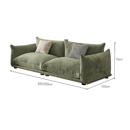 Editha Two Seater Sofa, Three Seater Sofa, Four Seater Sofa, Green Velvet