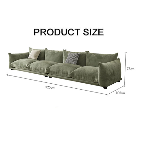 Editha Two Seater Sofa, Three Seater Sofa, Four Seater Sofa, Green Velvet