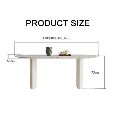 Humphry Dining Table, Terrazzo, White