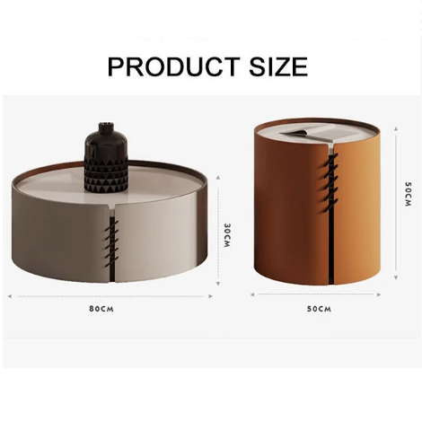 Flo Coffee Table Set, Orange & Grey