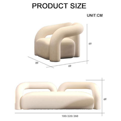 Philippa Boucle Sofa, Single Armchair