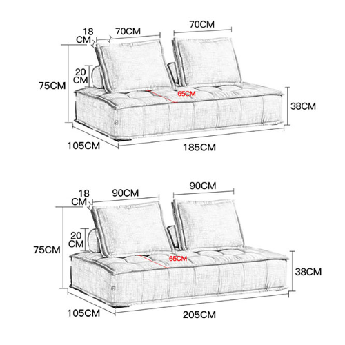 Borcem Singe Seater, Two Seater, Three Seater Sofa, Linen, Modular Sofa
