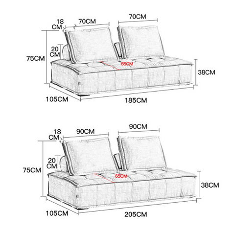 Borcem Singe Seater, Two Seater, Three Seater Sofa, Linen, Modular Sofa