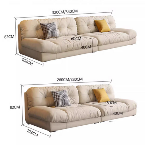 Hudson Soft Two Seater, Three Seater, Four Seater Sofa, Cream