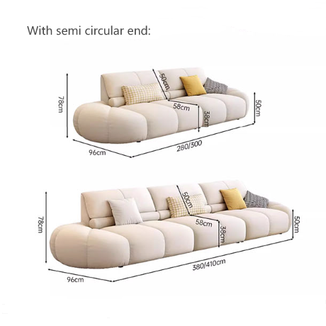 Gia Round Three Seater Sofa