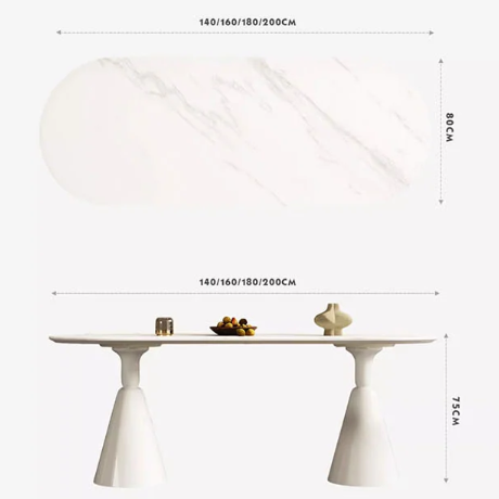 Doreen Dining Table, White