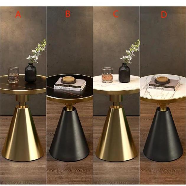 Modern Side Table, Black/ Gold