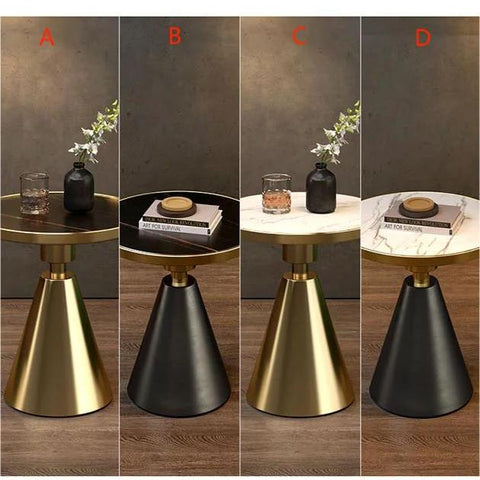 Modern Side Table, Black/ Gold